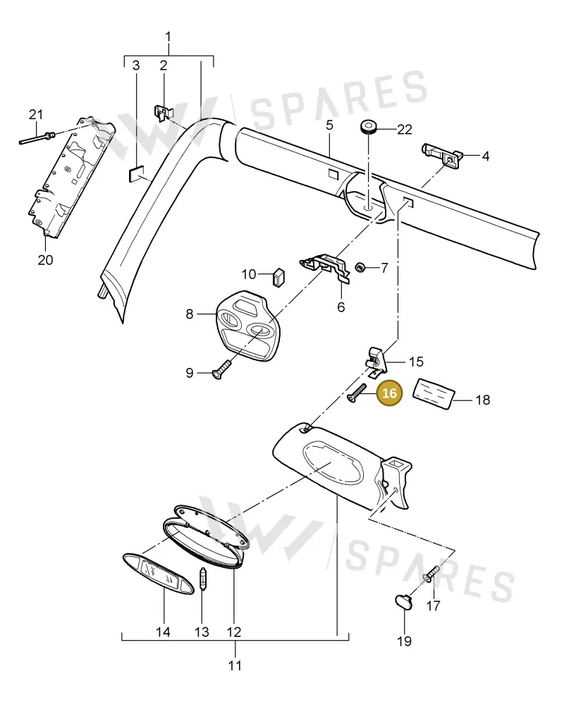 99907325509 — Porsche 911 Carrera (2008-2012) diagram p32807009, position 16