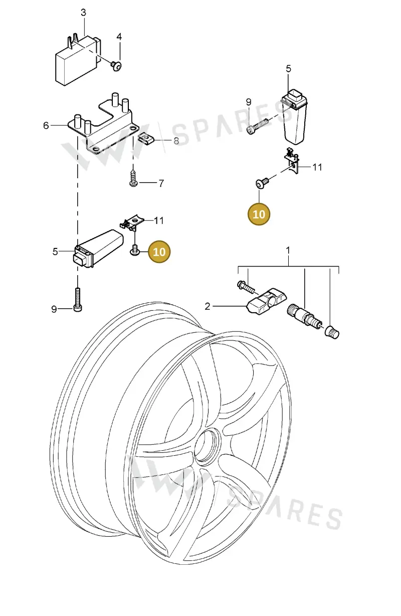 99907326909 — Porsche Carrera GT (2003-2006) diagram p25601005, position 10