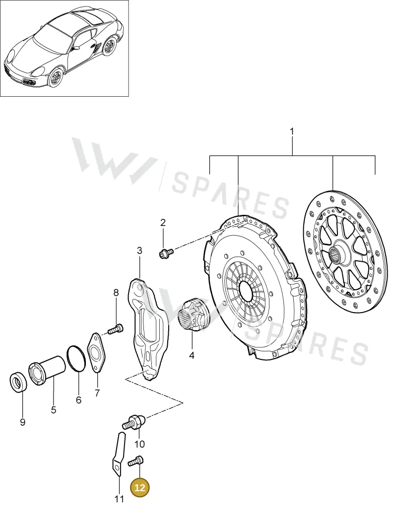 99907331902 — Porsche Cayman (2008-2012) diagram p34301000, position 12