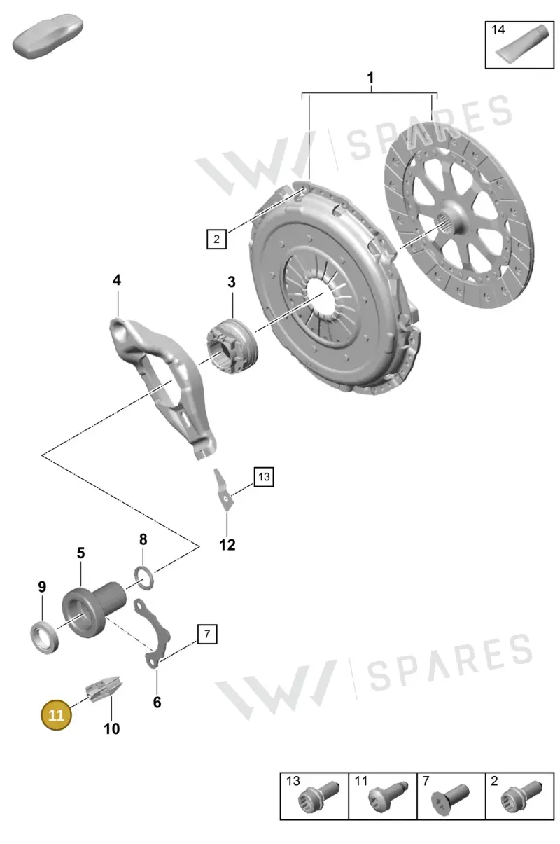 99907331902 — Porsche Boxster Spyder (2019-2020) diagram p55301200, position 11