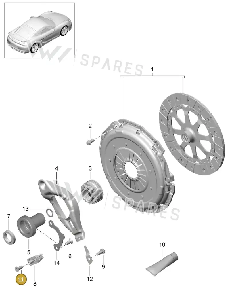 99907332002 — Porsche Cayman GT4 (2015-2016) diagram p45301000, position 11