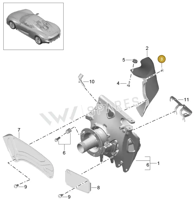 99907340401 — Porsche 918 Spyder (2014-2015) diagram p43501000, position 3