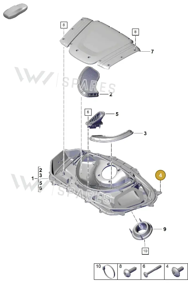 99907340401 — Porsche Cayman (2019-2022) diagram p55106005, position 4