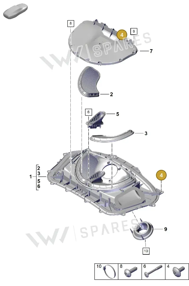 99907340401 — Porsche Boxster Spyder (2019-2020) diagram p54106005, position 4