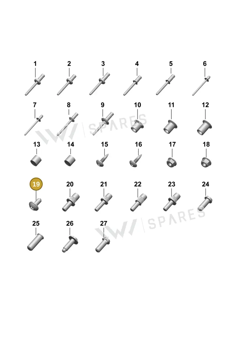 99907354901 — Porsche Macan (2024-2024) diagram p61801005, position 19
