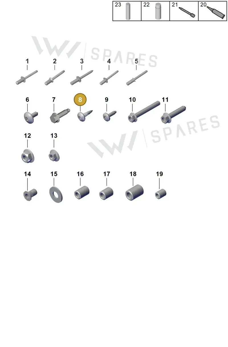 99907391701 — Porsche Boxster Spyder (2019-2020) diagram p54801020, position 8