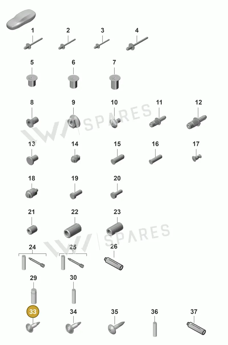 99907391701 — Porsche Panamera (2020-2023) diagram p58801010, position 33