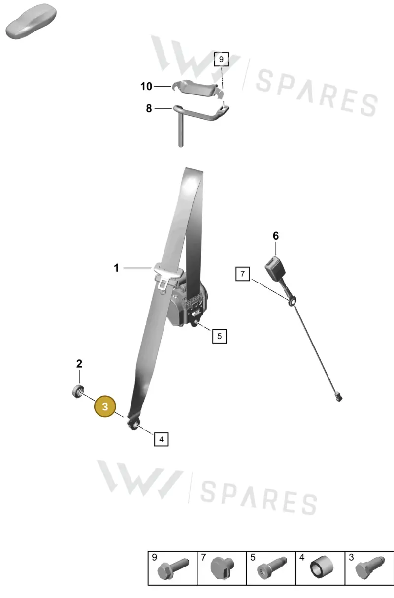 99907505709 — Porsche Cayman (2019-2022) diagram p55812000, position 3
