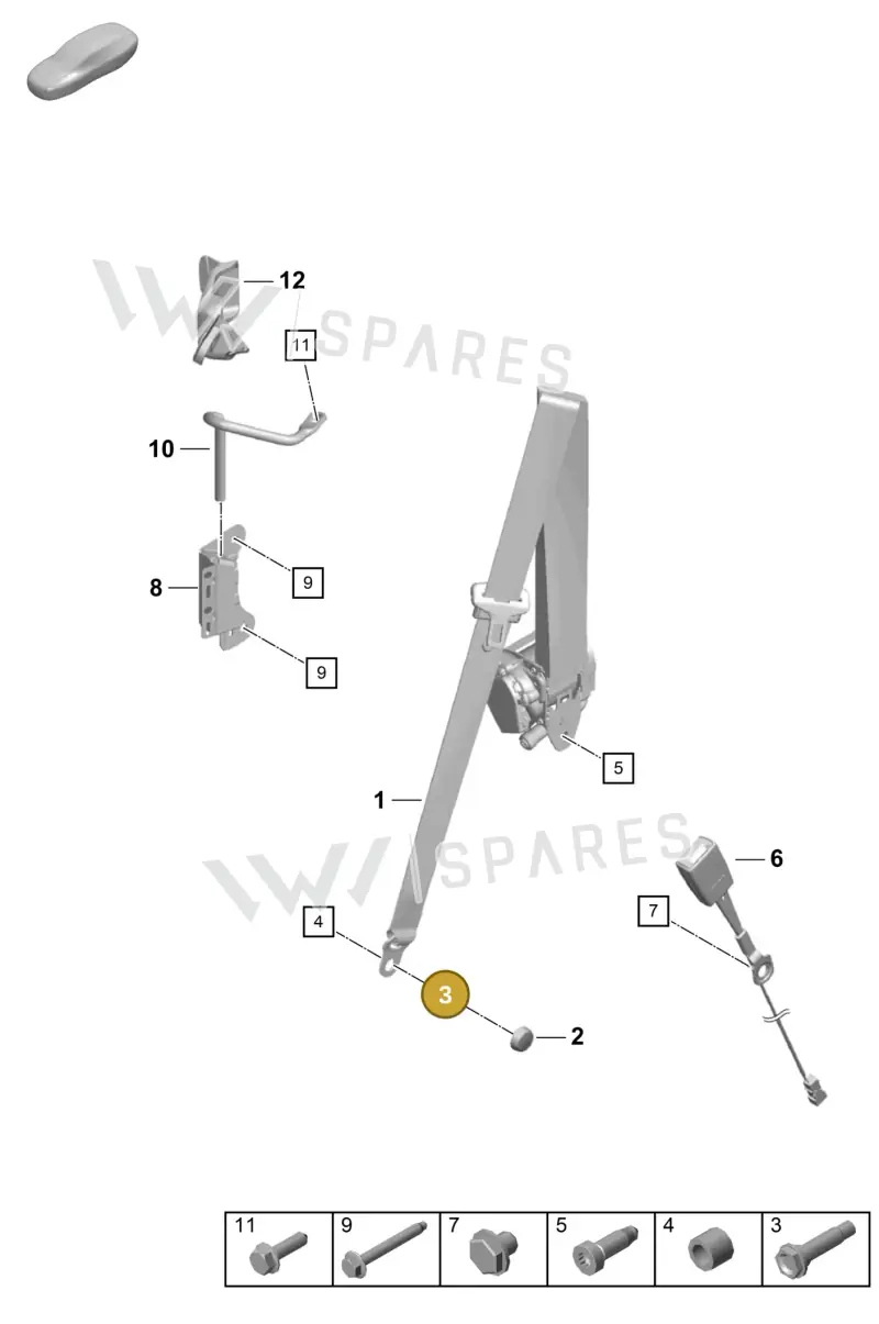 99907505709 — Porsche Boxster Spyder (2019-2020) diagram p54812000, position 3