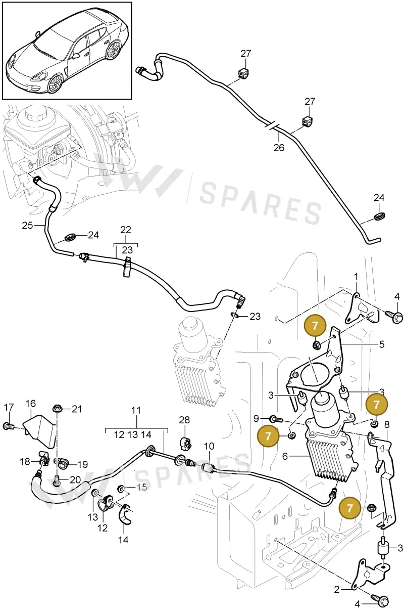 99907607801 — Porsche Panamera (2009-2016) diagram p35301020, position 7