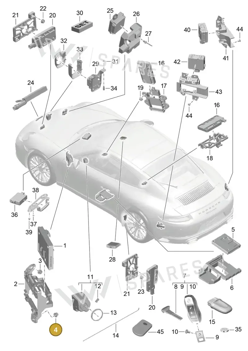 99907608140 — Porsche 911 (2016-2019) diagram p47901004, position 4