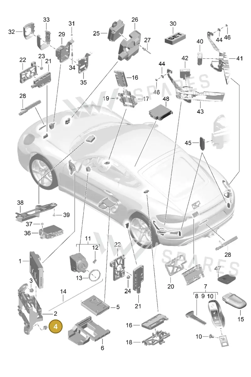 99907608140 — Porsche Cayman (2016-2019) diagram p50901004, position 4