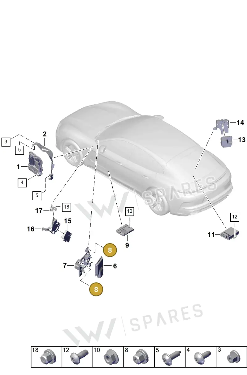 99907608140 — Porsche Panamera (2023-2025) diagram p62901000, position 8