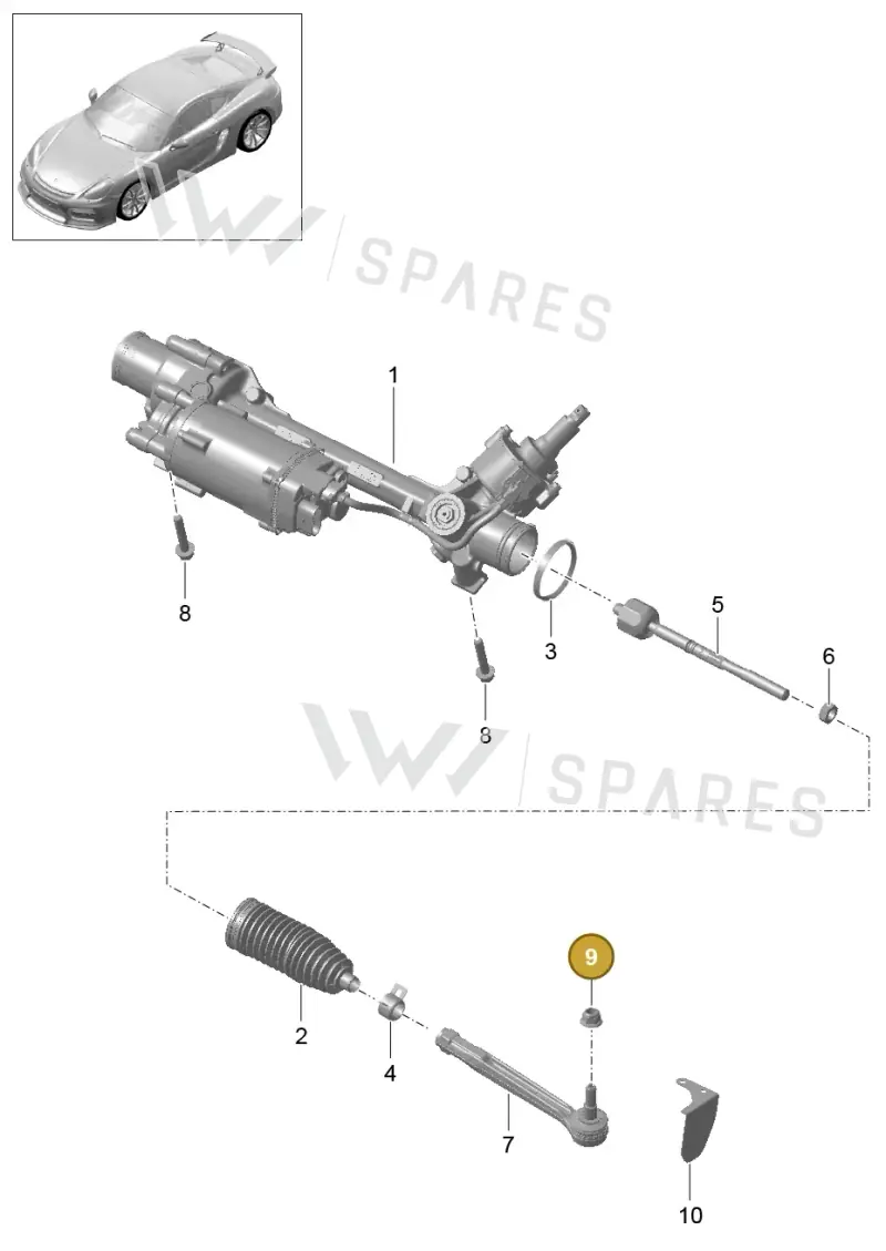99908444909 — Porsche Cayman GT4 (2015-2016) diagram p45403000, position 9