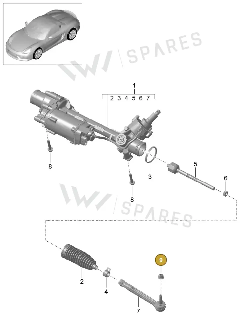 99908444909 — Porsche Boxster Spyder (2015-2016) diagram p46403000, position 9
