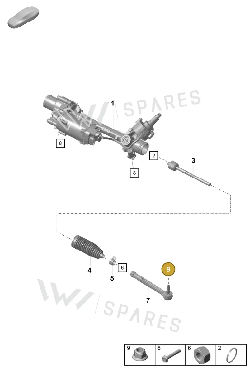 99908444909 — Porsche Boxster Spyder (2019-2020) diagram p55403000, position 9