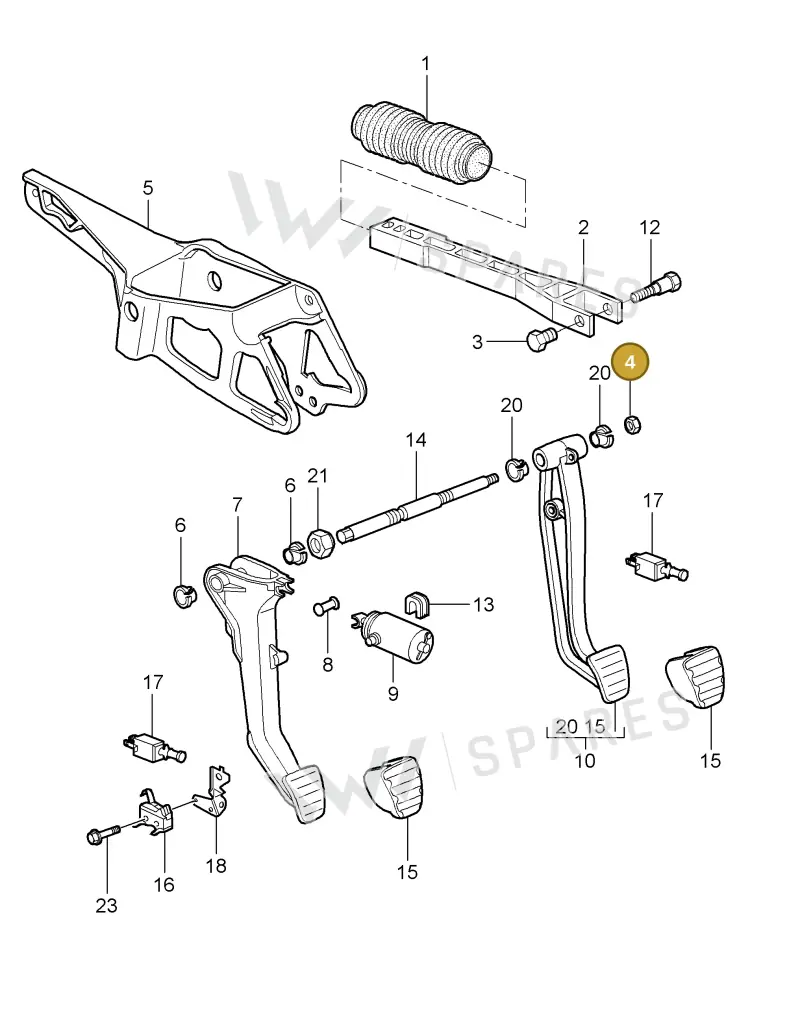 99908445701 — Porsche Turbo (2006-2009) diagram p30702000, position 4