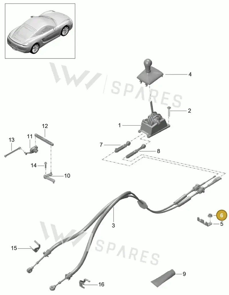99908462901 — Porsche Cayman (2013-2016) diagram p40701000, position 6
