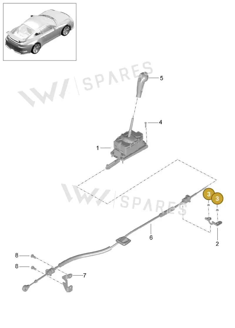 99908462901 — Porsche 911 (2013-2020) diagram p41701000, position 3