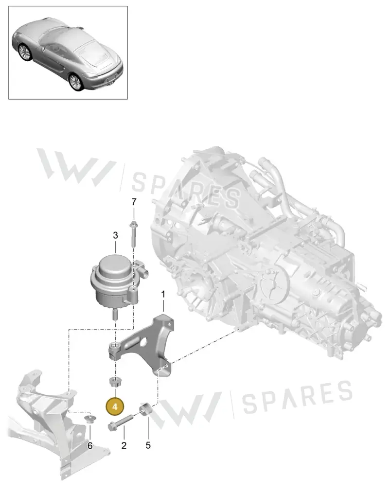 99908600902 — Porsche Cayman (2013-2016) diagram p40306000, position 4