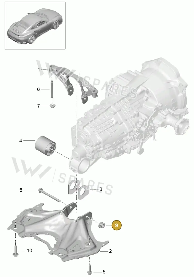 99908600902 — Porsche GT2 RS Clubsport (2013-2020) diagram p42306000, position 9