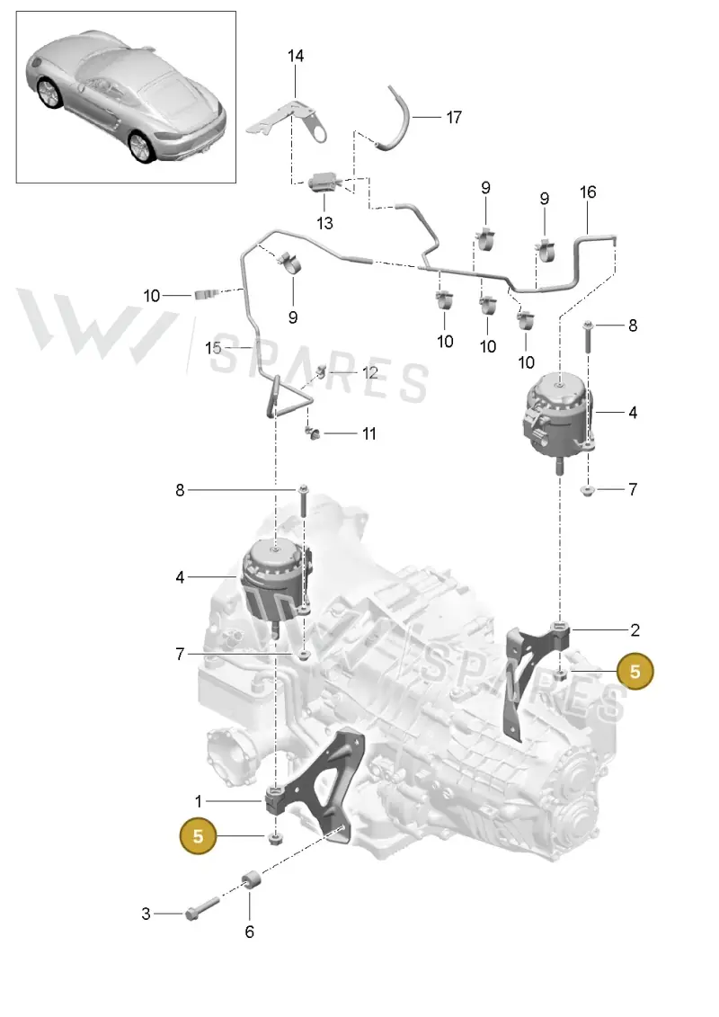 99908600902 — Porsche Cayman (2016-2019) diagram p50306000, position 5