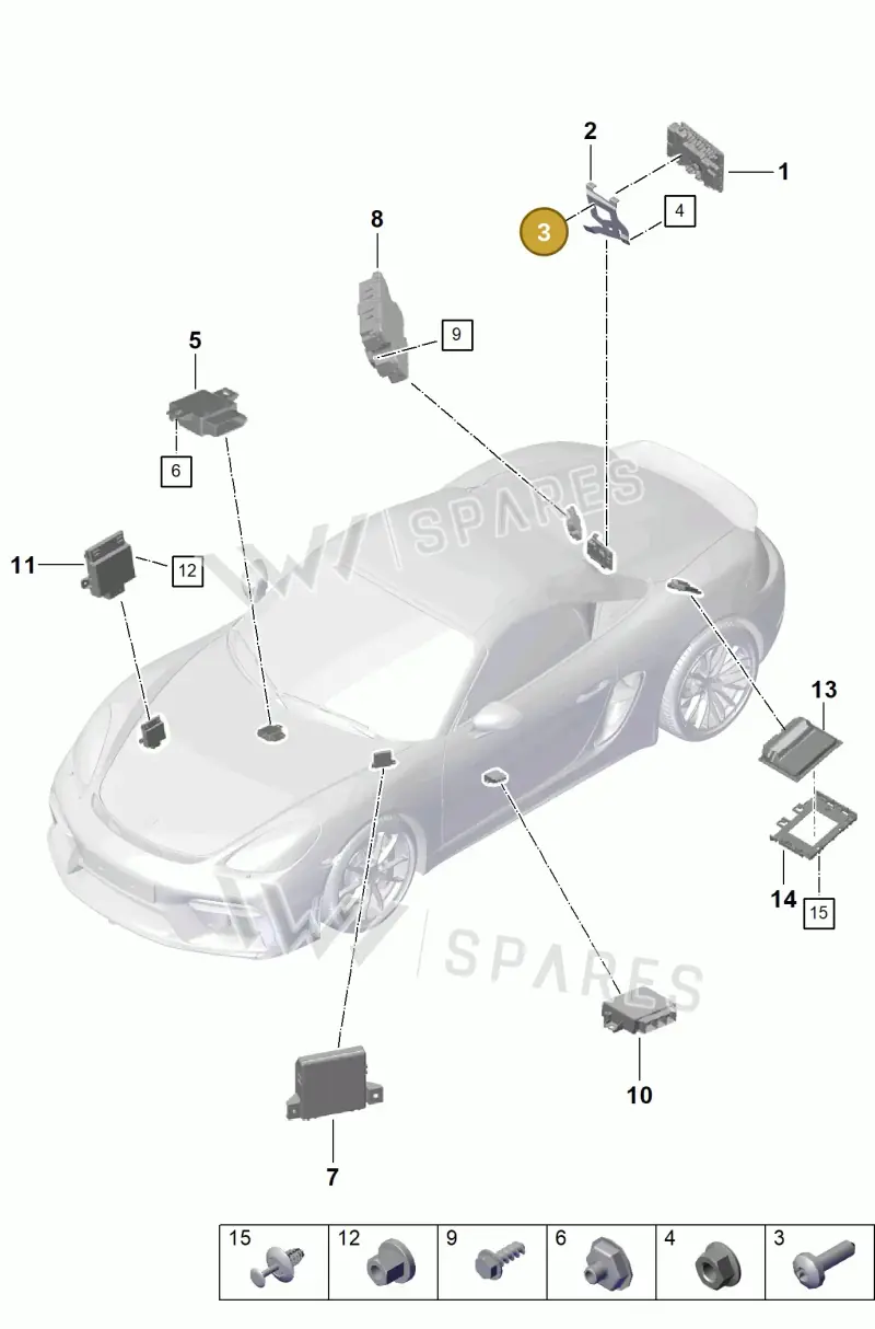 99914104409 — Porsche Boxster Spyder (2019-2020) diagram p54901030, position 3