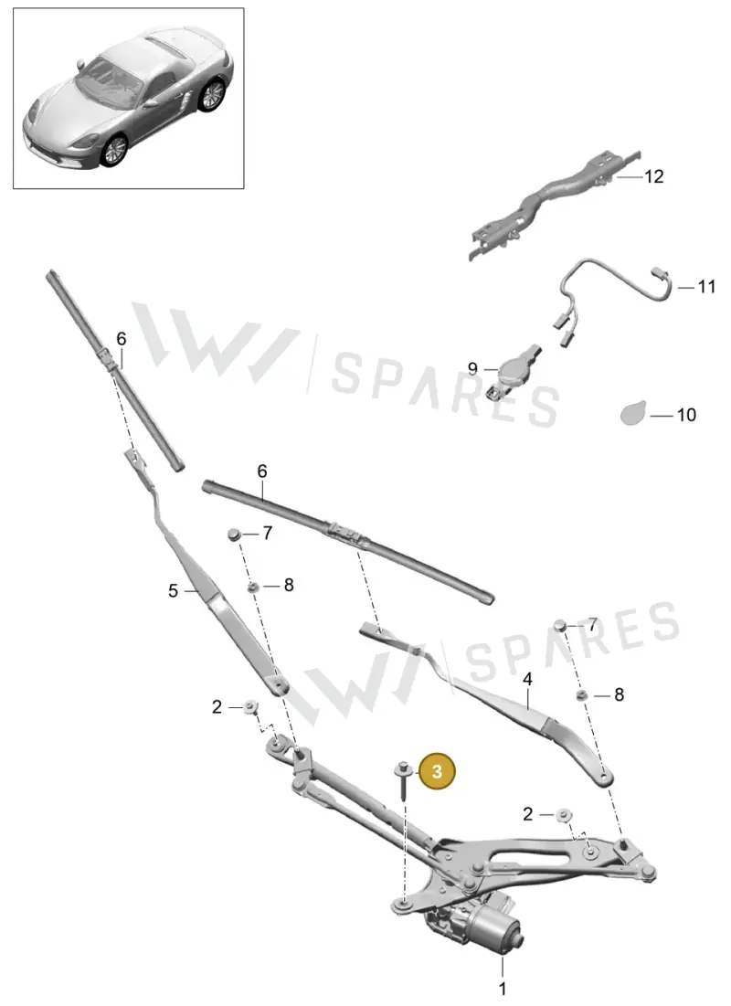 99914130401 — Porsche Boxster (2016-2019) diagram p48904000, position 3