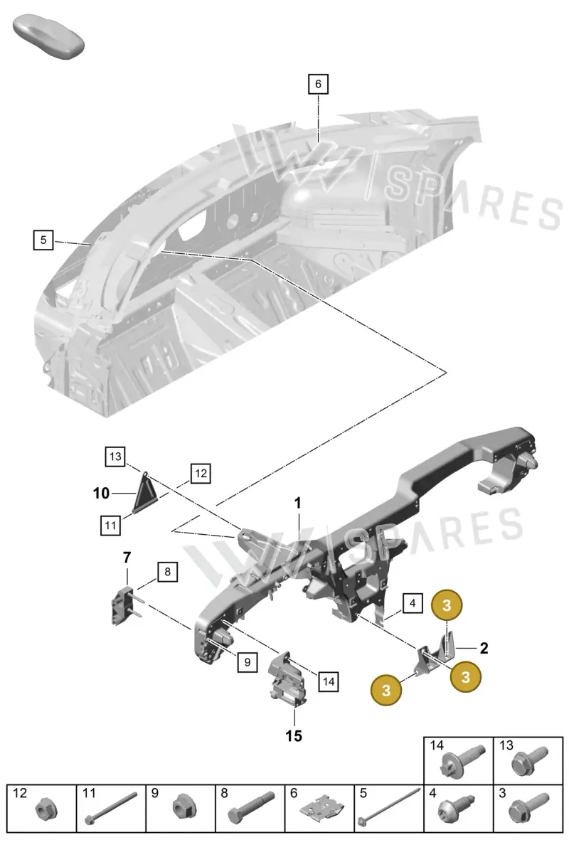 99914301401 — Porsche Boxster Spyder (2019-2020) diagram p55809150, position 3