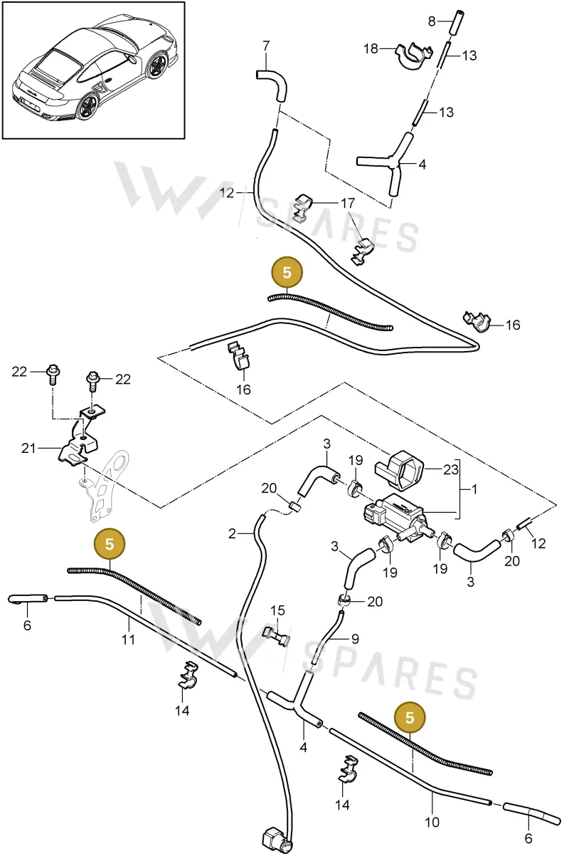 99918144540 — Porsche GT2 RS (2009-2012) diagram p36107000, position 5