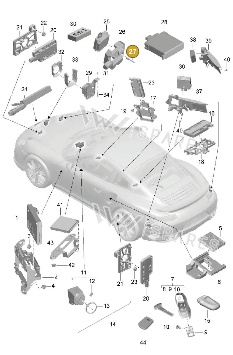 99919031030 — Porsche GT2 RS Clubsport (2013-2020) diagram p42901004, position 27