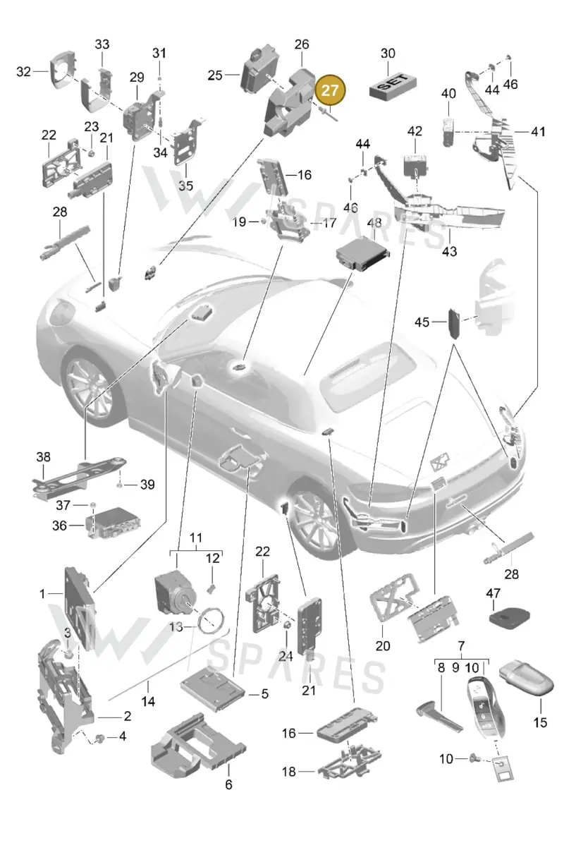 99919031030 — Porsche Boxster (2016-2019) diagram p48901004, position 27