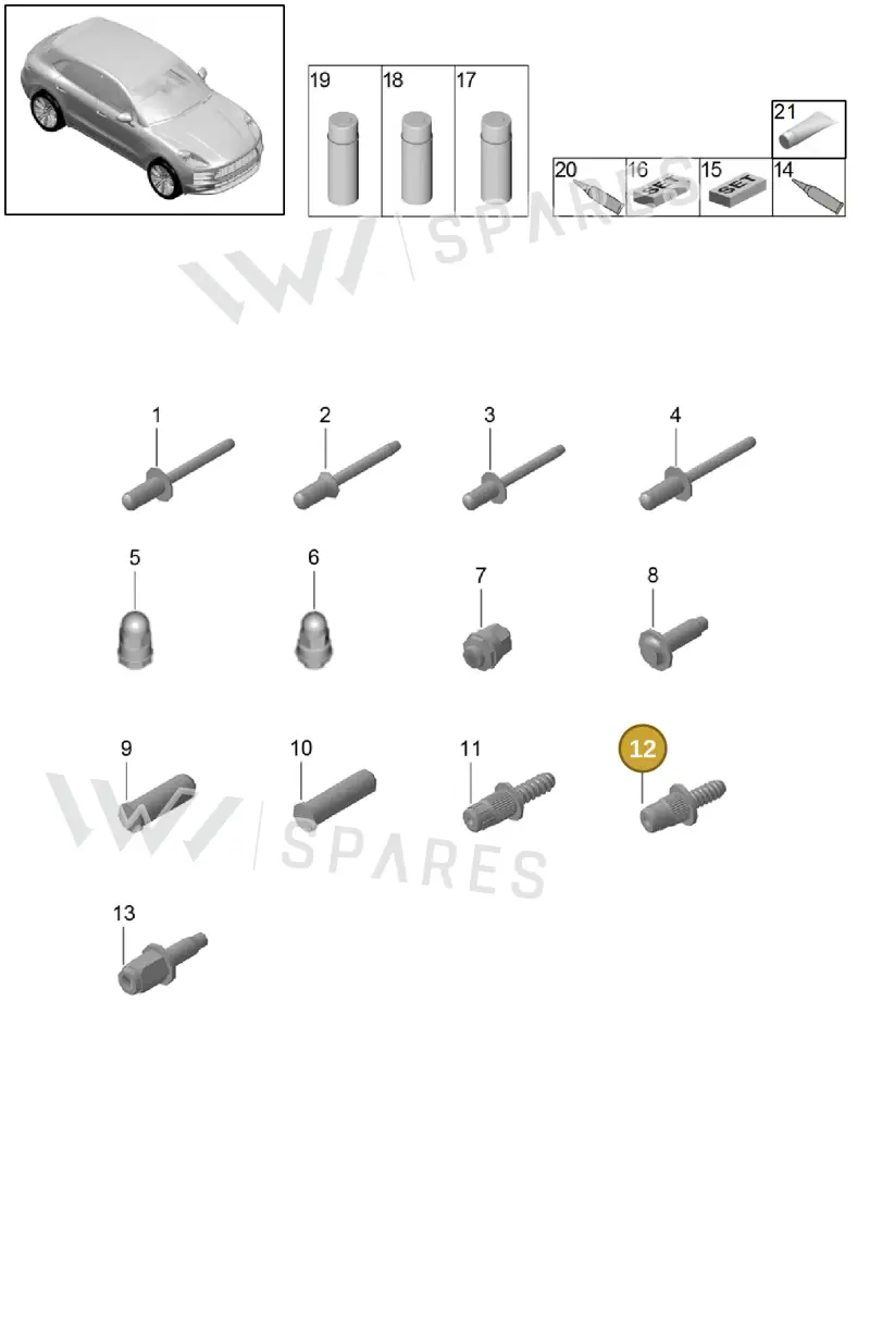 99919050101 — Porsche Macan (2018-2022) diagram p52801005, position 12