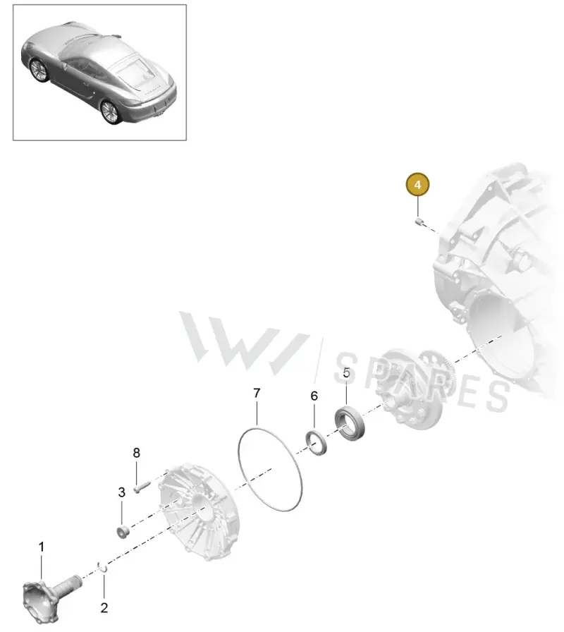99920300300 — Porsche Cayman (2013-2016) diagram p40302005, position 4