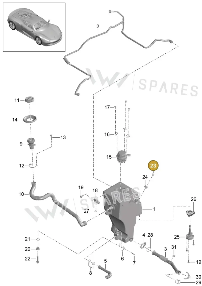99920903701 — Porsche 918 Spyder (2014-2015) diagram p43104015, position 23