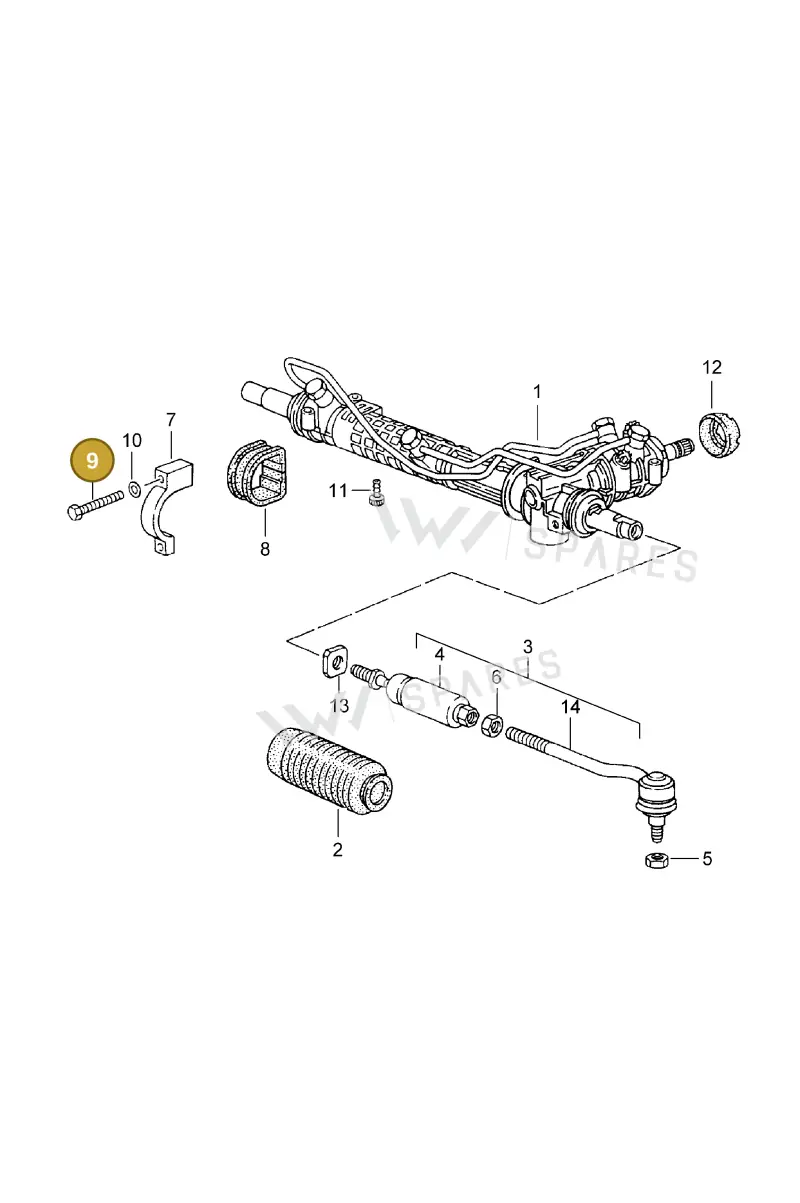 99921810201 — Porsche Carrera 4 Cabrio (1993-1998) diagram p17403000, position 9