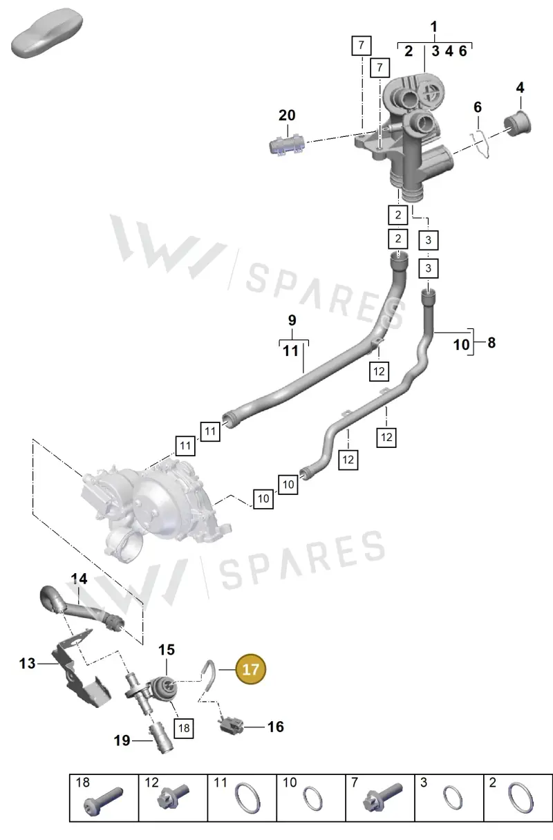 99923903142 — Porsche Boxster Spyder (2019-2020) diagram p55105060, position 17