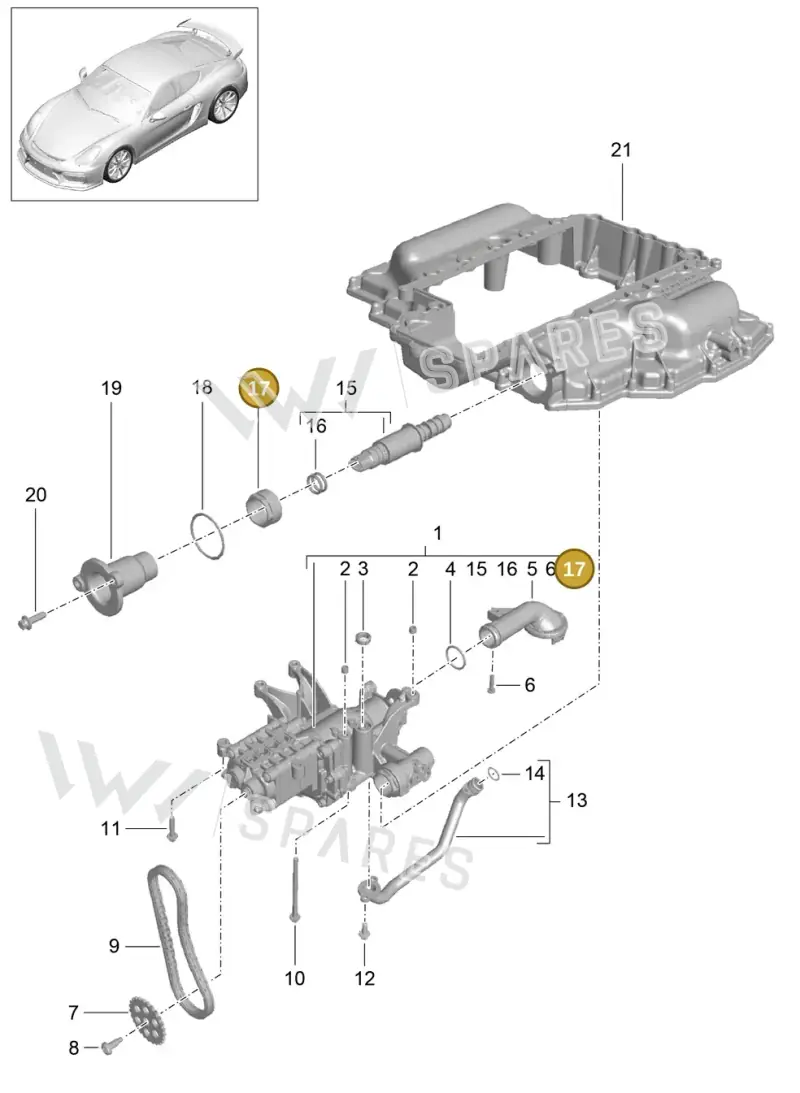 99926102401 — Porsche Cayman GT4 (2015-2016) diagram p45104000, position 17