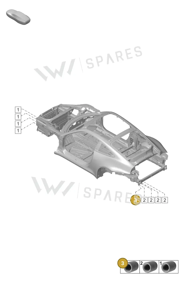 99950425100 — Porsche 911 (2018-2024) diagram p53806600, position 3