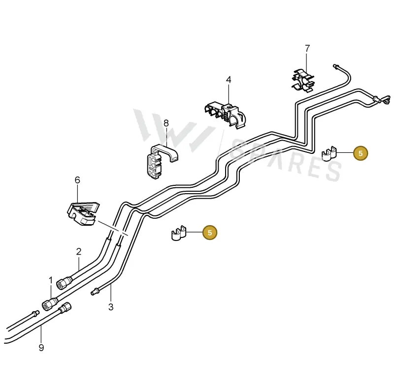 99950748840 — Porsche Turbo (2006-2009) diagram p30201010, position 5