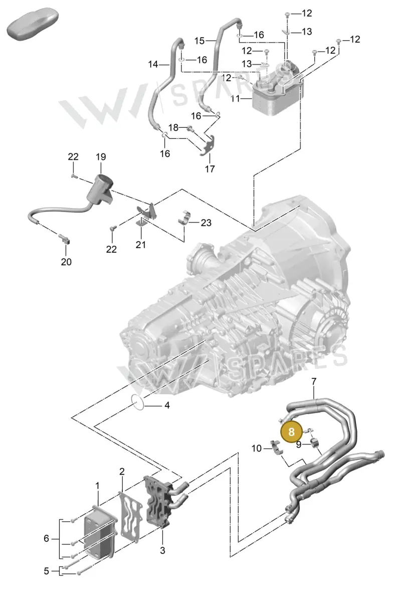 99950760901 — Porsche Boxster Spyder (2019-2020) diagram p54360000, position 8