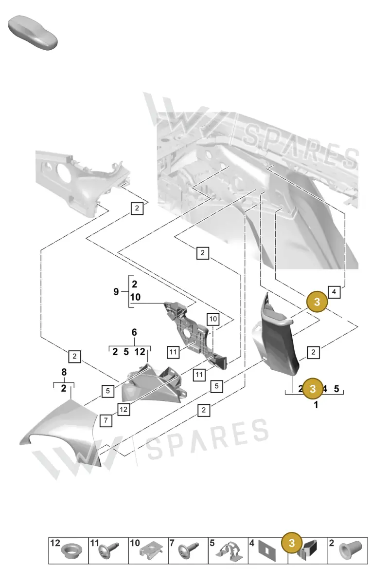 99950768101 — Porsche Panamera (2020-2023) diagram p58807250, position 3