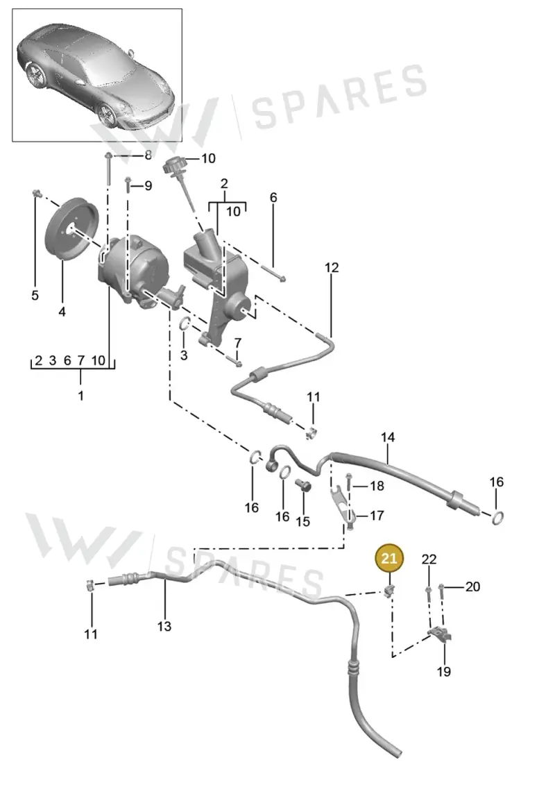 99950790640 — Porsche 991 Carrera 4 (2011-2016) diagram p38402060, position 21