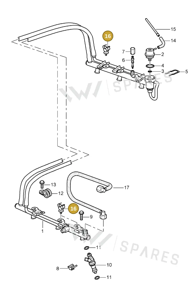 99951123940 — Porsche Carrera 4 Cabrio (1997-2005) diagram p21107005, position 16
