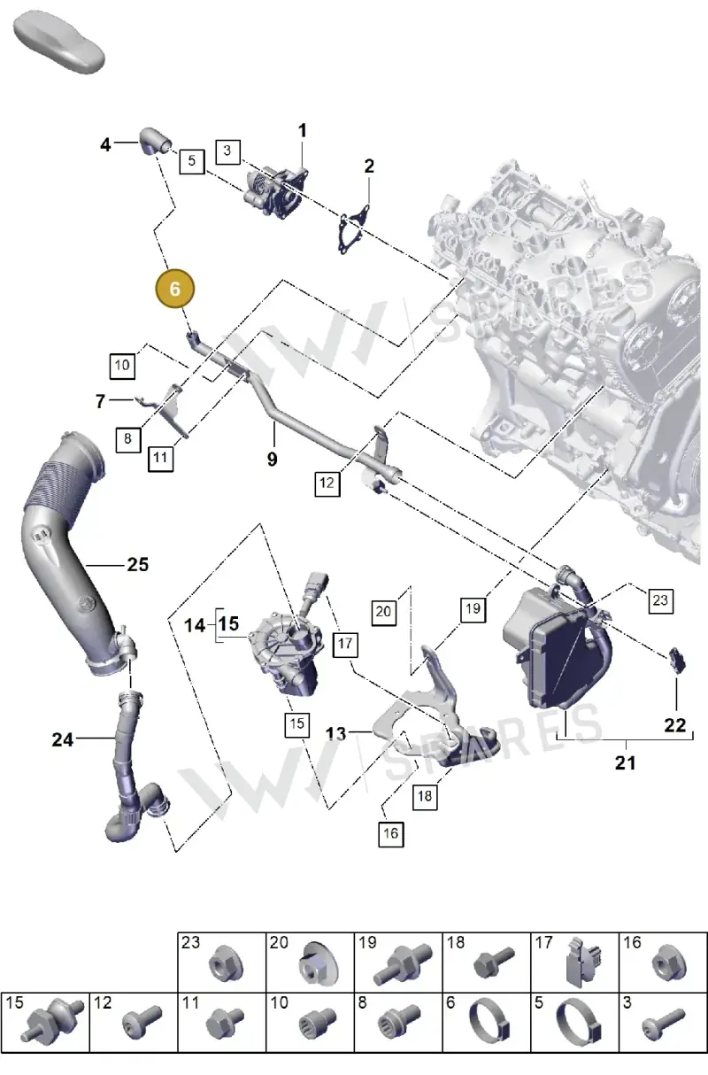 99951245500 — Porsche Cayenne Coupe (2023-2023) diagram p60108000, position 6