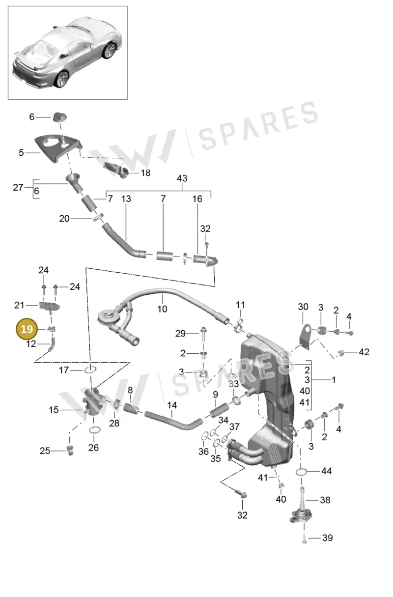 99951259609 — Porsche 911 (2013-2020) diagram p41104005, position 19