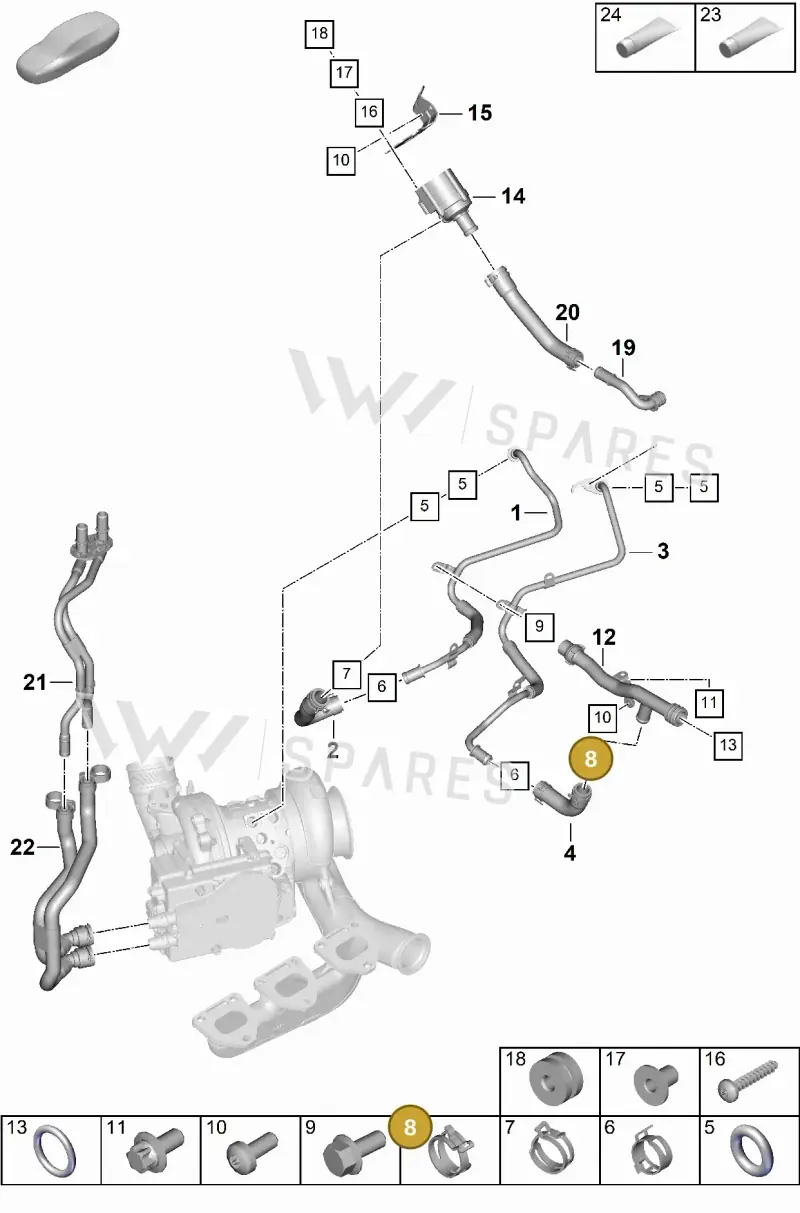 99951265609 — Porsche 911 (2024-2025) diagram p63202110, position 8