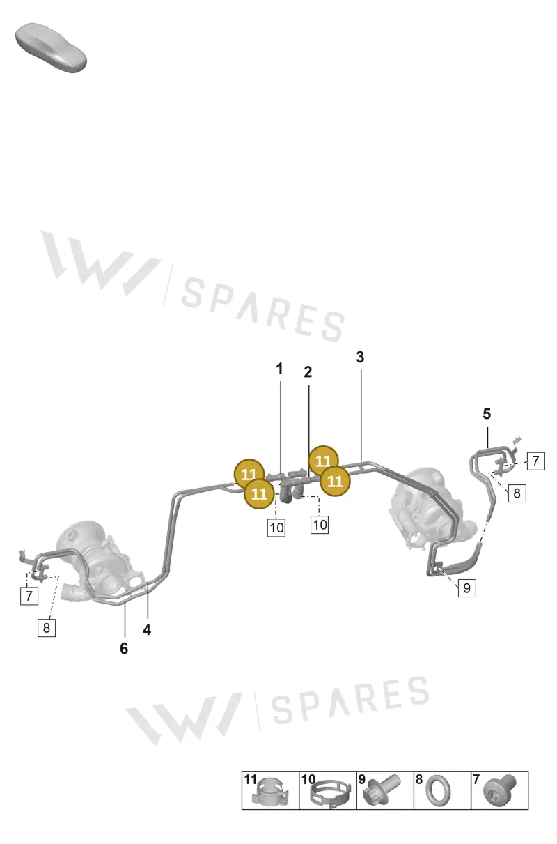 99951268609 — Porsche 911 (2024-2025) diagram p53202100, position 11