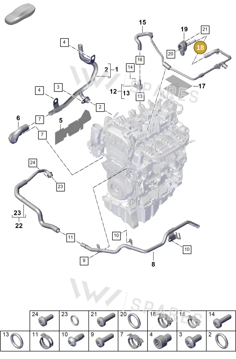 99951268609 — Porsche Cayenne Coupe (2023-2023) diagram p60105050, position 18