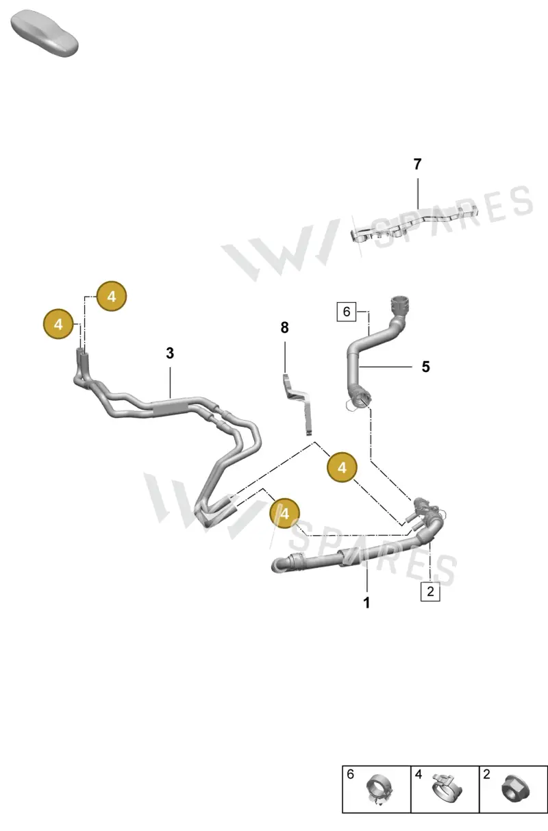 99951268609 — Porsche Macan (2024-2024) diagram p61155070, position 4